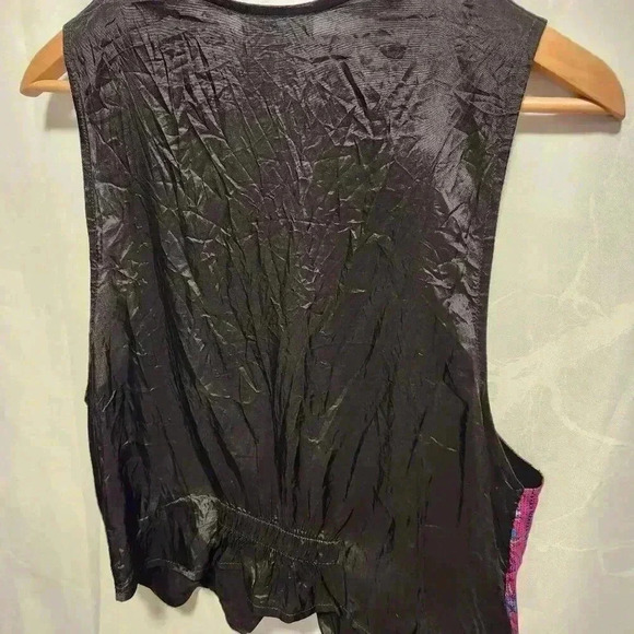 Vintage D.K. Gold by DonnKenny Women's Size 14 Vest Fuchsia Paisley/Floral - Picture 8 of 8